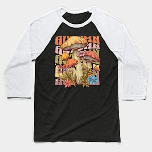 Autumn Mushrooms Baseball T-Shirt